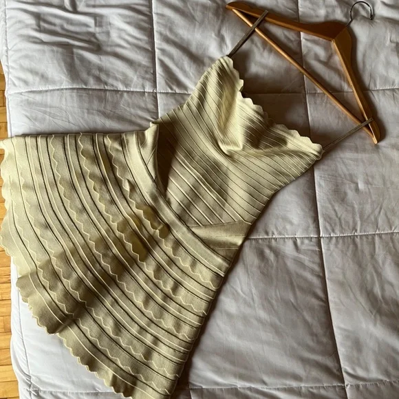 Herve Leger A-Line Phoebe Scalloped Dress - Picture 1 of 12